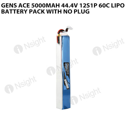 Gens Ace 5000mAh 12S 44.4V 60C Lipo Battery Pack With No Plug