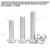 10/50pcs  M3 M4 M5 304 A2-70 Stainless Steel ISO7380 Hexagon Hex Socket Head Button Allen Bolt Screw L=2-100mm