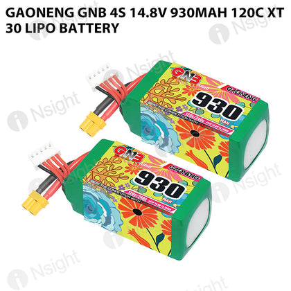 GAONENG GNB 4S 14.8V 930mAh 120C XT30 LiPo Battery