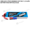 Gens Ace G-Tech 5000mAh 3S1P 45C 11.1V Lipo Battery Pack With EC5 Plug