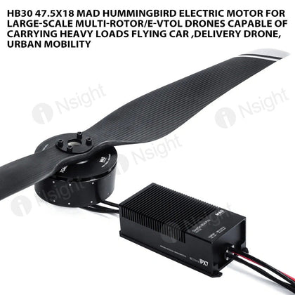 HB30 47.5X18 MAD Hummingbird electric motor for large-scale multi-rotor/e-VTOL drones capable of carrying heavy loads flying car ,delivery drone,urban mobility