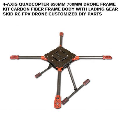 4-Axis Quadcopter 650mm 700mm drone frame kit carbon fiber frame body with lading gear skid RC FPV Drone Customized DIY Parts