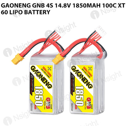 GAONENG GNB 4S 14.8V 1850mAh 100C XT60 LiPo Battery