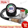 52mm Digital Air Fuel Ratio Gauge With Narrowband O2 Oxygen Sensor Car Gauge AFR Fit for 12V Car Voltmeter 2 in 1 Meter Voltage