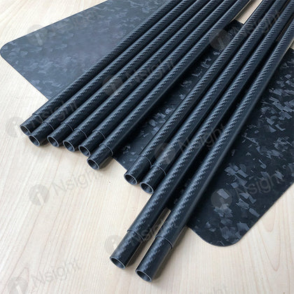 2pcs 3K Carbon Fiber Casing High Composite Hardness Material Length 500mm Twill Matte For Drone Accessories Fishing Rod Telesco