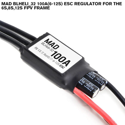 MAD BLHELI_32 100A(6-12S) ESC Regulator For The 6S,8S,12S FPV Frame