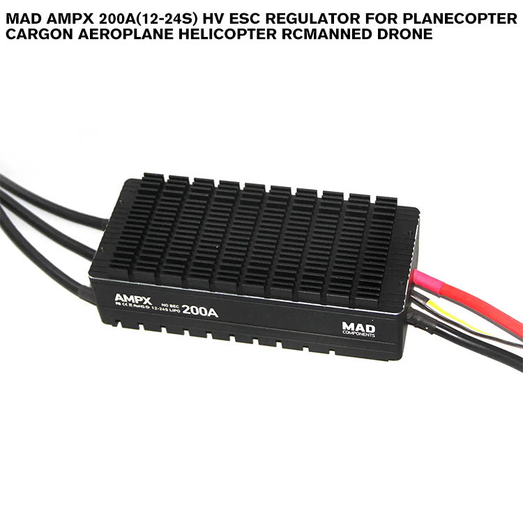 MAD AMPX 200A(12-24S) HV ESC Regulator For Planecopter Cargon Aeroplane Helicopter Rcmanned Drone