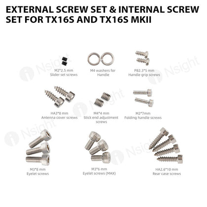 External Screw Set & Internal Screw Set for TX16S and TX16S MKII