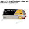 Tattu 22.2V 30C 6S 22000mAh Lipo Battery With XT90-S Plug For UAV