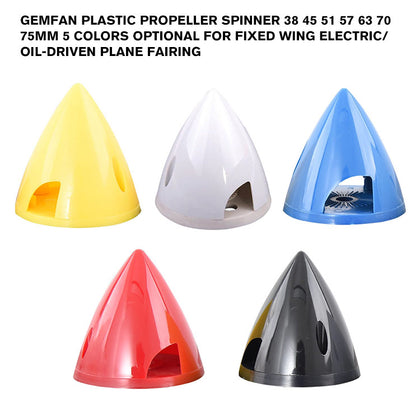 Gemfan Plastic Propeller Spinner 38 45 51 57 63 70 75mm 5 Colors Optional For Fixed wing Electric/oil-driven plane Fairing