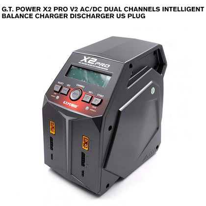 G.T. POWER X2 PRO V2 AC/DC DUAL CHANNELS INTELLIGENT BALANCE CHARGER DISCHARGER US PLUG