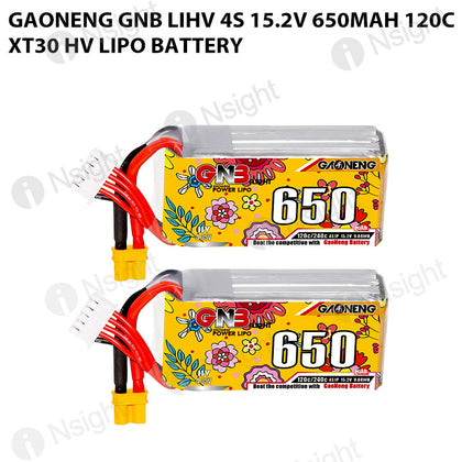 GAONENG GNB LiHV 4S 15.2V 650mAh 120C XT30 HV LiPo Battery