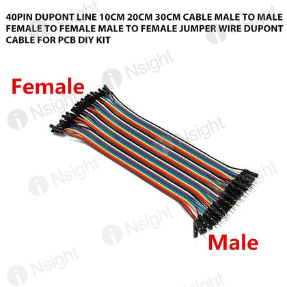 40PIN Dupont Line 10cm 20cm 30cm Cable Male to Male Female to Female Male to FeMale Jumper Wire Dupont Cable For PCB DIY KIT