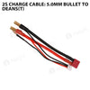 2S Charge Cable: 5.0mm Bullet To Deans(T)