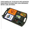 ATPK3 Bundle Kit, Atlas DCA75 Pro Advanced Semiconductor Analyzer, LCR45 Impedance Meter, Case, Batteries