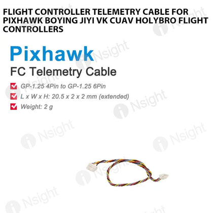 Flight Controller Telemetry Cable for Pixhawk BOYING JIYI VK CUAV Holybro Flight Controllers
