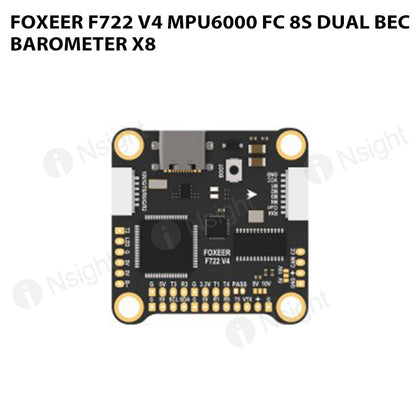 Foxeer F722 V4 MPU6000 FC 8S Dual BEC Barometer X8