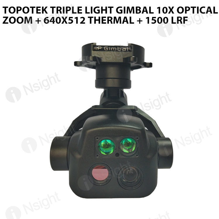 Topotek TH10T6LN Triple Light Gimbal 10X Optical zoom + 640x512 Thermal + 1500 LRF