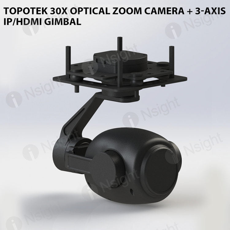 Topotek 30x Optical Zoom Camera + 3-axis IP/HDMI Gimbal