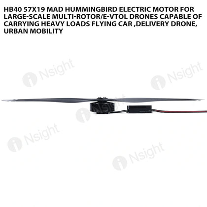 HB40 57X19 MAD Hummingbird electric motor for large-scale multi-rotor/e-VTOL drones capable of carrying heavy loads flying car ,delivery drone,urban mobility