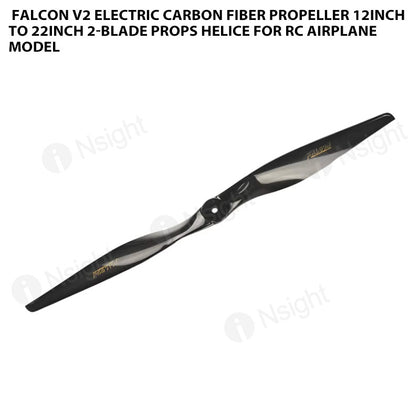 FALCON V2 Electric Carbon Fiber Propeller 12inch to 22inch 2-blade Props Helice for RC Airplane Model