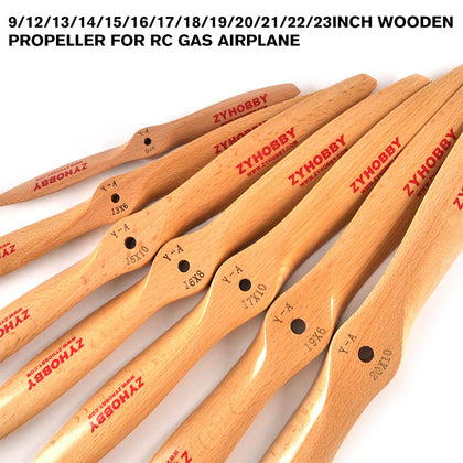 ZYHOBBY 9/12/13/14/15/16/17/18/19/20/21/22/23/24/26/27/28/32inch Wooden Propeller for RC Gas Airplane