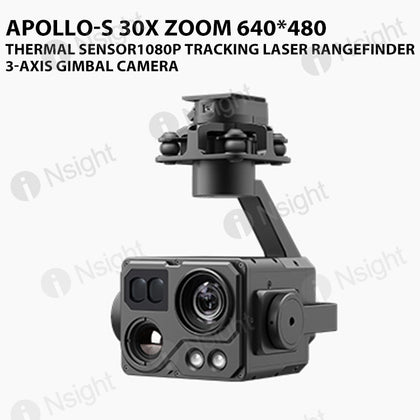 Apollo-S 30X Zoom 640*480 Thermal Sensor1080P Tracking Laser Rangefinder 3-Axis Gimbal Camera