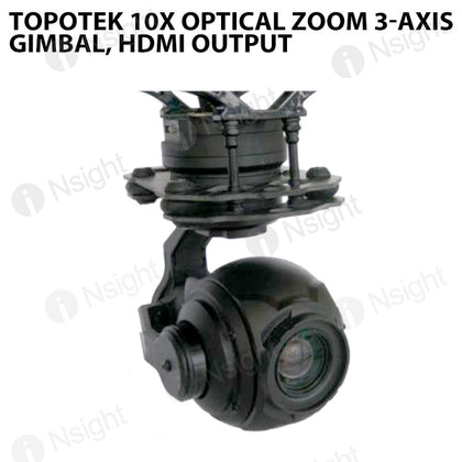 Topotek 10x Optical Zoom 3-Axis gimbal, HDMI output