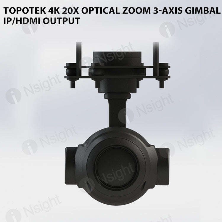 Topotek 4K 20x Optical zoom 3-Axis Gimbal, IP/HDMI output