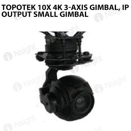 Topotek RIP10S4K 10X 4K 3-Axis Gimbal, IP output Small Gimbal