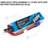 Gens Ace G-Tech 2200mAh 11.1V 60C 3S1P Lipo Battery Pack With EC3 Plug