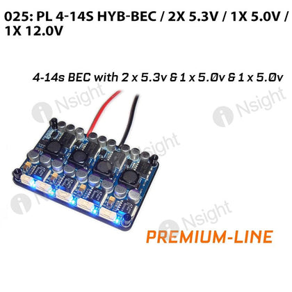 025: PL 4-14S HYB-BEC / 2x 5.3V / 1x 5.0V / 1x 12.0V