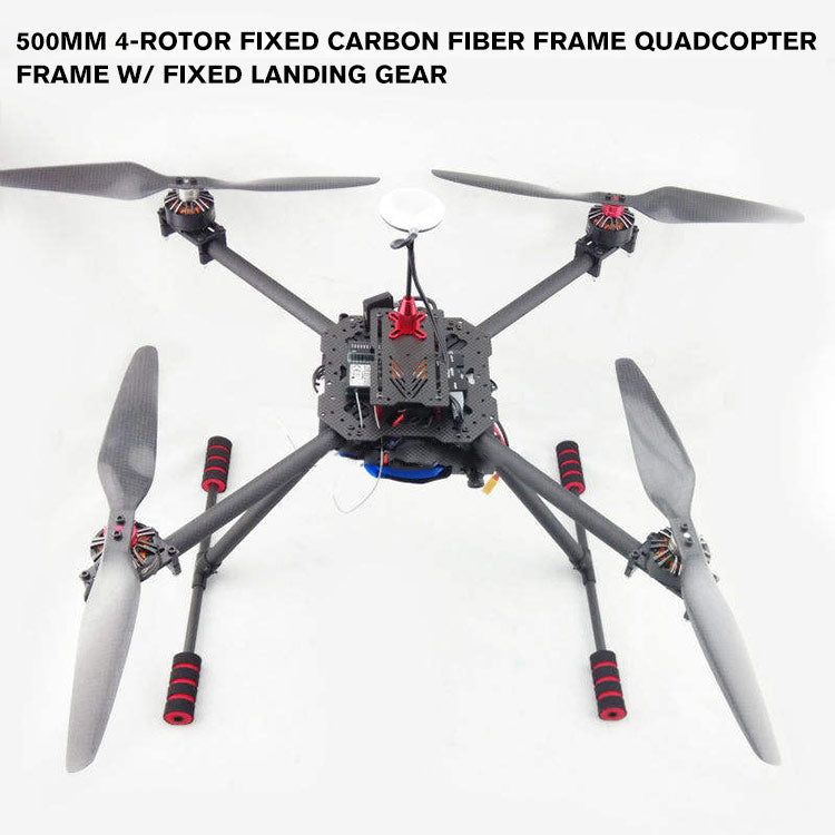 500mm 4-rotor Fixed carbon fiber frame quadcopter frame W/ fixed landing gear