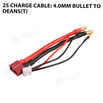 2S Charge Cable: 4.0mm Bullet To Deans(T)
