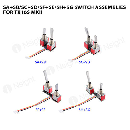 SA+SB/SC+SD/SF+SE/SH+SG Switch Assemblies for TX16S MKII