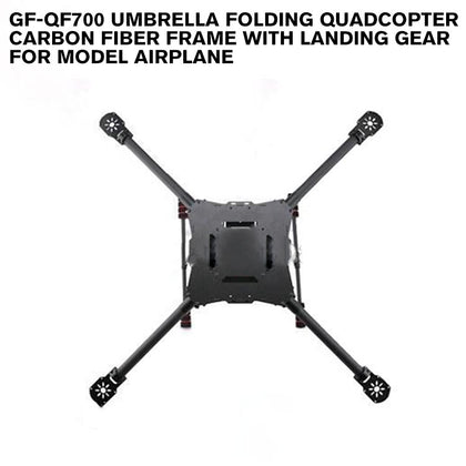 GF-QF700 Umbrella folding quadcopter carbon fiber frame with landing gear for model airplane