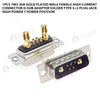 1PCS 7W2 30A Gold plated MALE FEMALE high current CONNECTOR D-SUB adapter solder type 5+2 plug jack high power 7 Power Position