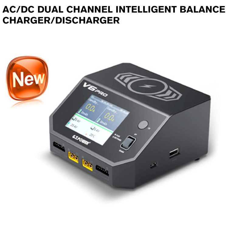 AC/DC dual channel intelligent balance charger/discharger