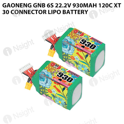 GAONENG GNB 6S 22.2V 930mAh 120C XT30 Connector LiPo Battery