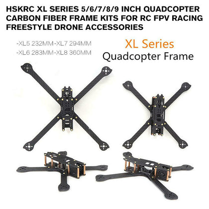 HSKRC XL Series 5/6/7/8/9 Inch Quadcopter Carbon Fiber Frame Kits for RC FPV Racing Freestyle Drone Accessories