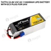 Tattu 6S 11000mAh 22.8V 25C Lipo Battery With EC5 Plug For UAV