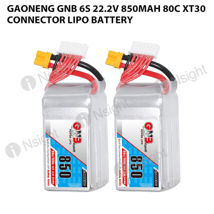 GAONENG GNB 6S 22.2V 850mAh 80C XT30 Connector LiPo Battery