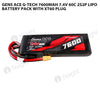Gens Ace G-Tech 7600mAh 7.4V 60C 2S2P Lipo Battery Pack With XT60 Plug
