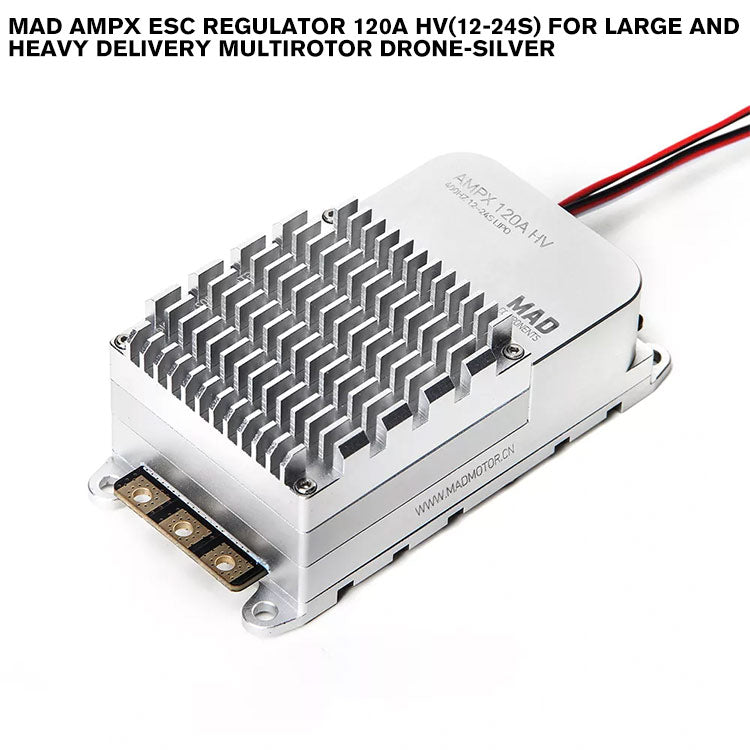 MAD AMPX ESC Regulator 120A HV(12-24S) For Large And Heavy Delivery Multirotor Drone-Silver