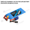 Gens Ace 3500mAh 7.4V 2S1P RX Lipo Battery Pack With JR And EC3 Plug