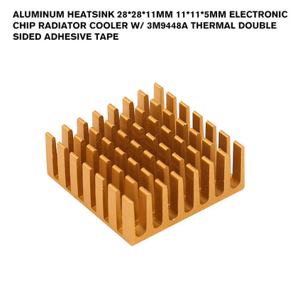 Aluminum Heatsink 28*28*11mm 11*11*5mm Electronic Chip Radiator Cooler w/ 3M9448A Thermal Double Sided Adhesive Tape