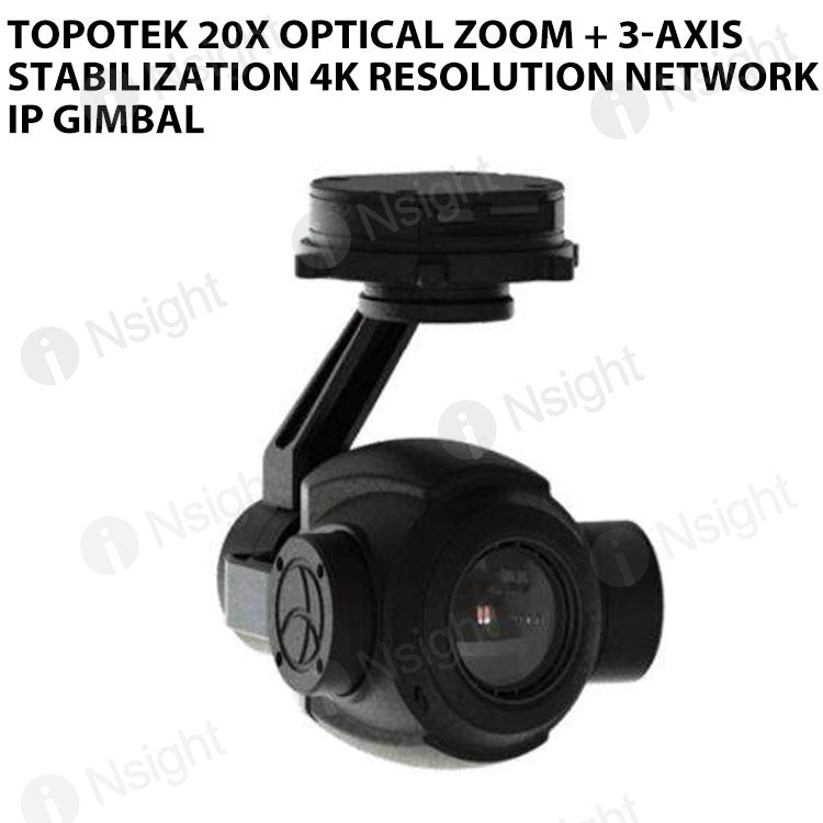 Topotek 20x Optical Zoom + 3-Axis Stabilization 4K Resolution Network IP Gimbal