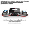 K2 Air Bluetooth Remote Control Lipo Charger,AC/DC 200W/500Wx2 20A Smart Balance Discharger/Charger