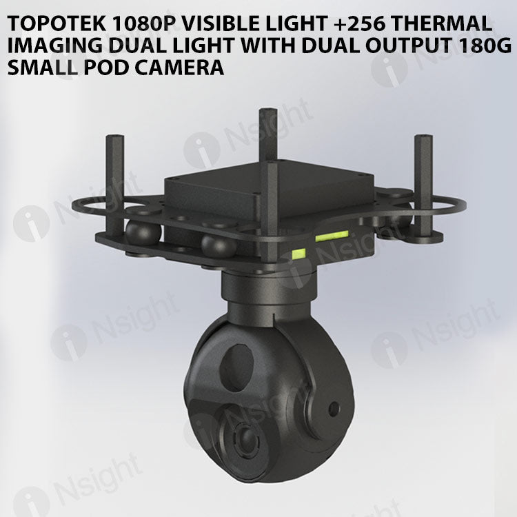 Topotek 1080P visible light +256 thermal imaging dual light with dual output 180g small pod camera