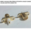 NEW!!! 100 Gold SMA female PTFE with 2 holes flange solder ADAPTER connector